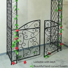 OREKPOT Metal Garden Arbor, Outdoor Pergola Arbor, Assemblable Arch Trellis for Various Climbing Plant Roses Vines Wedding Party Decoration，180cm/70.9in