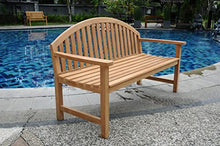 TeakStation Giverny 5 Feet Bench Grade A Teak Wood Luxurious Outdoor Garden Patio #39BH4