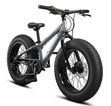 Mongoose Argus ST Kids Fat Tire Mountain Bike 20-Inch Wheels Grey