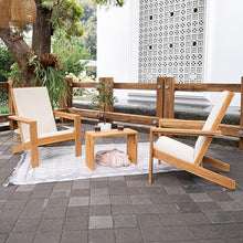 Cambridge Casual Napa Teak Wood Outdoor Adirondack Chair Set 2 Piece