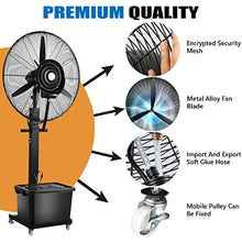 Preferspace Outdoor Cooling Fan Misting Fan Industrial Fan Outdoor Water Patio Water Tank Electric Fans Heavy Duty Garden Backyard Fan, 3 Speed Setting