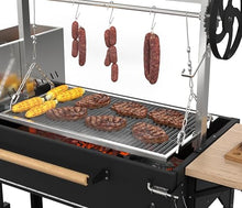 KoolMore 72 in. Charcoal and Wood BBQ Grill, Santa Maria Argentine Style Grill with Adjustable Grate, Heavy Duty, in Black