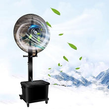 CUTPOIY Heavy Duty Pedestal Misting Fan, Outdoor Cooling Fan with 11 Gallon Water Tank for Patio, Restaurant, Gym, Warehouse, 65cm/26in