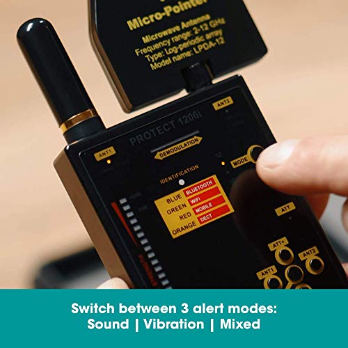 Discover It DefCon DD1206 Professional Digital RF Detector with Bluetooth, GSM & WiFi