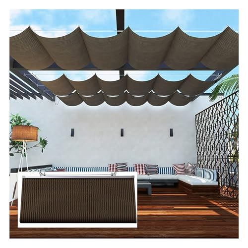 Retractable Wave Shade Sail for Outdoor Garden, Patio & Backyard -