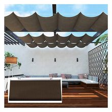Retractable Wave Shade Sail for Outdoor Garden, Patio & Backyard -