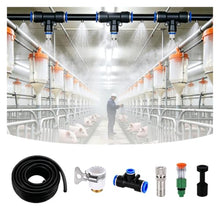 ERRULAN Farm Livestock Cooling & Misting System Kit, Fence Sprinkler Fogger for Heat Stress Prevention, Barn, Dairy & Animal House Irrigation