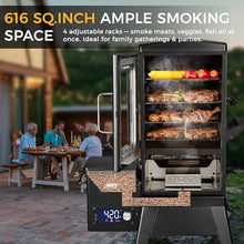 Pellet Smoker with Cover, Electric Wood Pellet Smoker Grill With Meat Probe and Hook, 616 Sq in Cooking Area LED Display Temperature Control, Outdoor Cooking, Patio, Garden Barbecue