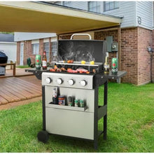 Propane Gas BBQ Grill, Foldable Side Table,with Wire Enamel Cooking Grids,for Patio Garden Outdoor Barbecue