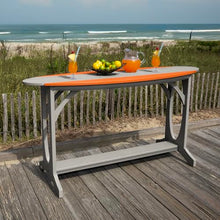 Bahia Verde Shoreline 3-Piece Bar Height Balcony Set, Cove Gray with Citrus Orange