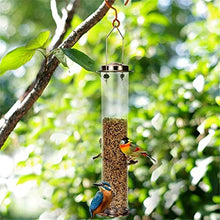 ZYBB Metal Bird Feeder Tube Hanging Wild Bird Seed Feeder Port Bird Feeders Hummingbird Feeder