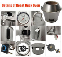 INTSUPERMAI Chicken Duck Roaster Grill Oven Cooker, LPG and Charcoal Replacement for Roast Turkey, Beijing Roast Duck 31.5 inch Stainless Steel Charcoal Roaster LPG Cooker