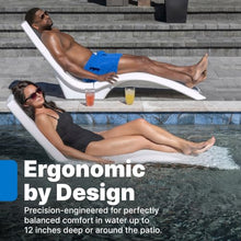 Step2 Vero Pool Lounger 2-Pack, Weighted in-Pool Lounge Chairs for Tanning Ledge and Baja Shelf, White