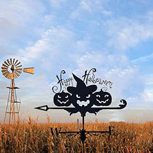 Metal Weathervane Outdoor Stainless Steel Weather Vane Yard Wind Vane Direction Wind Direction Indicator for Farm Yard Garden Gazebo Decorations (Horseback Riding) (Pumpkin Head)