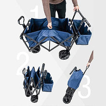 Outdoor Folding Utility Wagon All-Terrain Wheels Garden Wagon Shopping Cart Trolley with Brake Heavy Folding Cart with Roof Load-Bearing 85kg/187lbs (Color : Style 2)