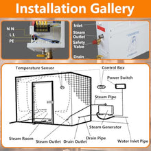 Ofyphth Stainless Steel Steam Shower Generator, Steam Sauna Generator Kit, 3-21kw Optional, Fast 3–5 Min Heating, Auto Drain System, 77–131℉, for Home Spa Bathroom. 6KW