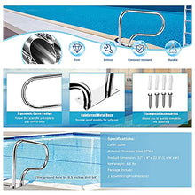 Stainless Steel Handrails Easy Mount Swimming Pool Safety Handrails for Inground Pool Entry 32X22.5in ()