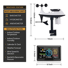 Professional Weather Stations,Indoor Outdoor Thermometer Hygrometer with WiFi Large LCD Display Weather Station