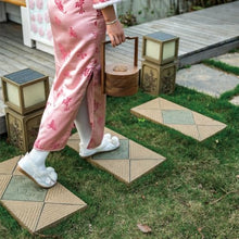 zktoermn Lawn And Garden Stepping Stones, Decorative Pavers for Garden Path, Patio, Lawn, Yard, Easy Install Outdoor Walkway Pathway(Brown-B,30x30cm)