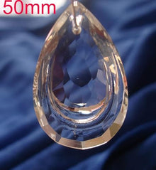 Double Drip Crystal Chandelier Part Pendant Crystal Chandelier Parts - (Color: 63mm 612pcs/ Size: Clear)