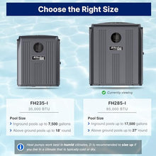 FibroPool FH285-i Swimming Pool Heat Pump 85,000 BTU Black