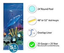 Wilbar 24-Foot Round Above-Ground Pool with Antilles Dolphin Liner