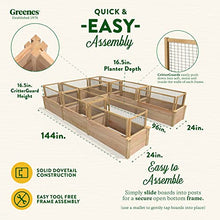 Greenes Fence Premium Cedar Raised Garden Bed with CritterGuard System 8' x 12' Light Brown