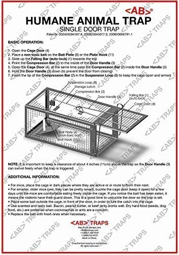 AB Traps Humane Live Animal Trap Cage for Rats, Mice, and Squirrels - Small 10.5" x 5.5" x 4.5" 40-Pack