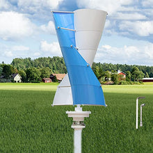 OLONETO 2KW 12V 24V Wind Energy Generator Kit Spiral Wind Vertical Turbine Generator with MPPT Controller/Charge Controller for Family Use (Color : B, Size : 12v)