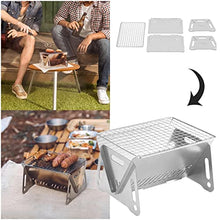 LSSOAZZVVN Small Picnic Basket Grill Basket with Handle for Outdoor Grill Foldable Camping Grill Instant Foldable and Easy to Carry Grill