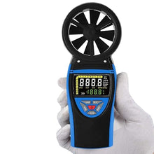 Handheld Anemometer,Airflow Gauge Measures Wind Velocity Temperature (℃/℉) for HVAC CFM,Weather Tester with Wind Chill Backlight Ideal for Windsurfing, Sailing, Fishing, Outdoor Sports