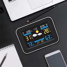 CVGfko Wi-Fi Weather Station | Indoor/Outdoor Remote Monitoring System Shows Temperature, Humidity | Wireless LED Color Console w/Forecast Data/5956,Black