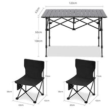 AFPSDLFJDLS Portable Folding Table Aluminum Alloy Picnic Camping Furniture