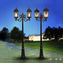 outdoor floor lamp 2 lights outdoor floor lamp, waterproof rust proof aluminum floor lamp, traditional Victoria lawn lighting, pillar glowing garden decoration, lumi column