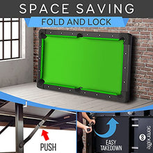 SereneLife Folding Pool Table Green
