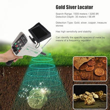 JHNKOJ Professional Metal Detector with High Accuracy Display, 30M Depth & 1000M Range, Ideal for Locating Gold, Silver, Copper, and Diamond Gems
