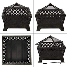Fire Pit Fire Pits Outdoor Wood Burning Outdoor Mesh Brazier Garden Patio Heater