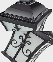 Lights Outdoor Outdoor Lighting Fitting European Victoria Glass Lantern Path Street Light IP55 Waterproof Outdoor Landscape Pole Lamp High Antique Patio Community Swimming Pool Column Lamp Post Light