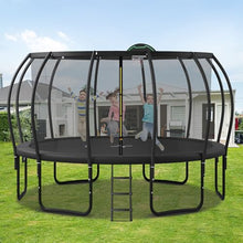 Livavege 15FT Trampoline with Safety Enclosure and Basketball Hoop Black-ArcPole