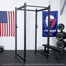 Titan Fitness T-3 Series Black Short Power Rack 24in Depth 1,100 LB Capacity