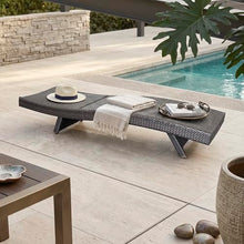 Lexicon Wicker Outdoor Lounge Chairs Set of 2 - Outdoor Lounger, Aluminium Frame, 3 Position Adjustable Backrest Patio Chaise Lounger for Garden, Backyard, Patio Poolside Lawn, Espresso