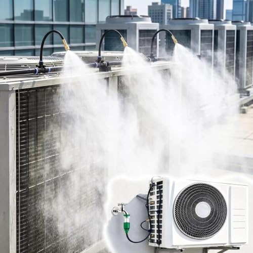 Air Conditioner Misting Cooling System, 360° Bendable Adjustable Sprayer