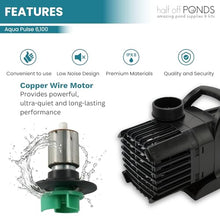 Aqua Pulse Submersible Pond Pump, 6,100 GPH, 100 ft Quick Disconnect Cord