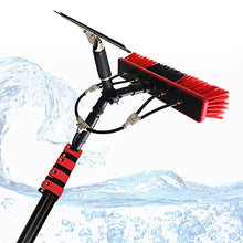 Water Fed Telescopic Brush, Multi-Purpose Window Cleaning Pole, Extendable Water Spray Brush, Photovoltaic Panel Cleaning Tool, Solar Panel Conservatory Roof Cleaner,3.6m