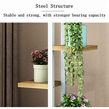 ZOCWJK Plant standPlant and Flower Stand, 4 Tier, 5 Pots, High and Low Flower Shelves, Plant Holder, Garden Holder, Display Shelf, Indoor Outdoor Flower Pot Shelves, Multifunctio,