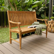 Cambridge Casual Texas 4-Foot Teak Wood Outdoor Garden Bench for Patio Furniture, Weather-Resistant, Stylish and Durable Seating