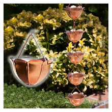 XHsghSEG rain Chain, Copper for Rain Gutter & Eaves Drainage Adjustable Japanese Downspout Chain Multiple Sizes 1m-4m(3.6 m (11.8ft))