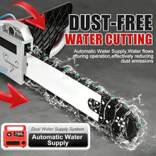 Handheld Electric Chainsaw Wall Cutter with Brushless Motor, Concrete Wall Cutter, Powerful Wall Grooving Cutting Tool with Two Chains/Guide Bar, for Reinforced Concrete/Red Brick Wall 35cm