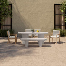Moe's Home Collection Rocca Bench Concrete White