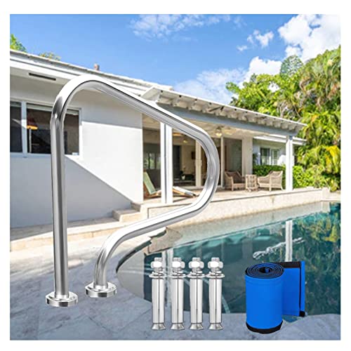 BSNANCA Pool Handrails Swimming Pool Safety Hand Rail Swimming Pool Handrails, Handle, Pool Railing, Ladder Step Handrail for Swimming Pool, Sloped Entry, Spa, Water Park
